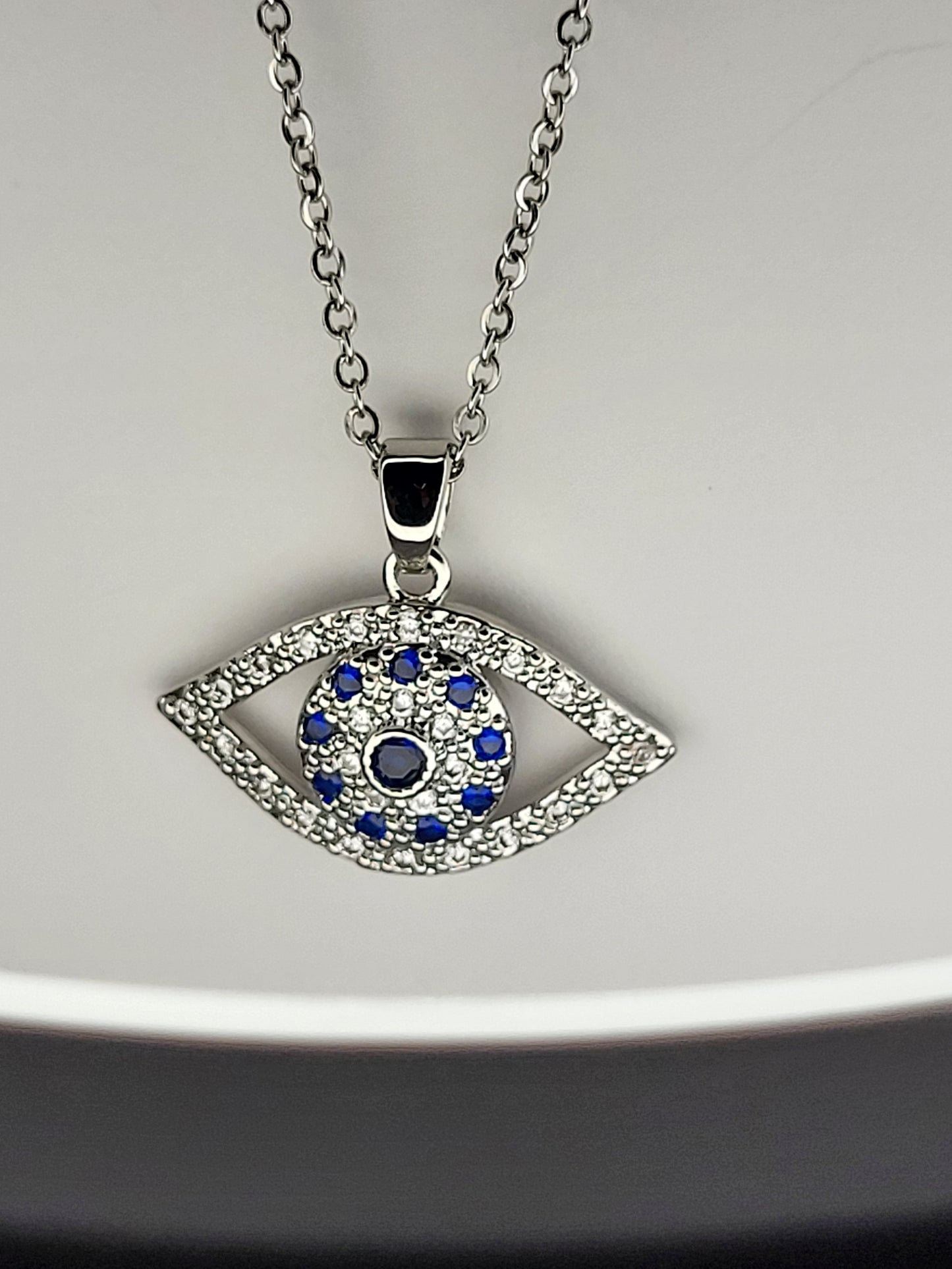 Oval Evil Eye Necklace