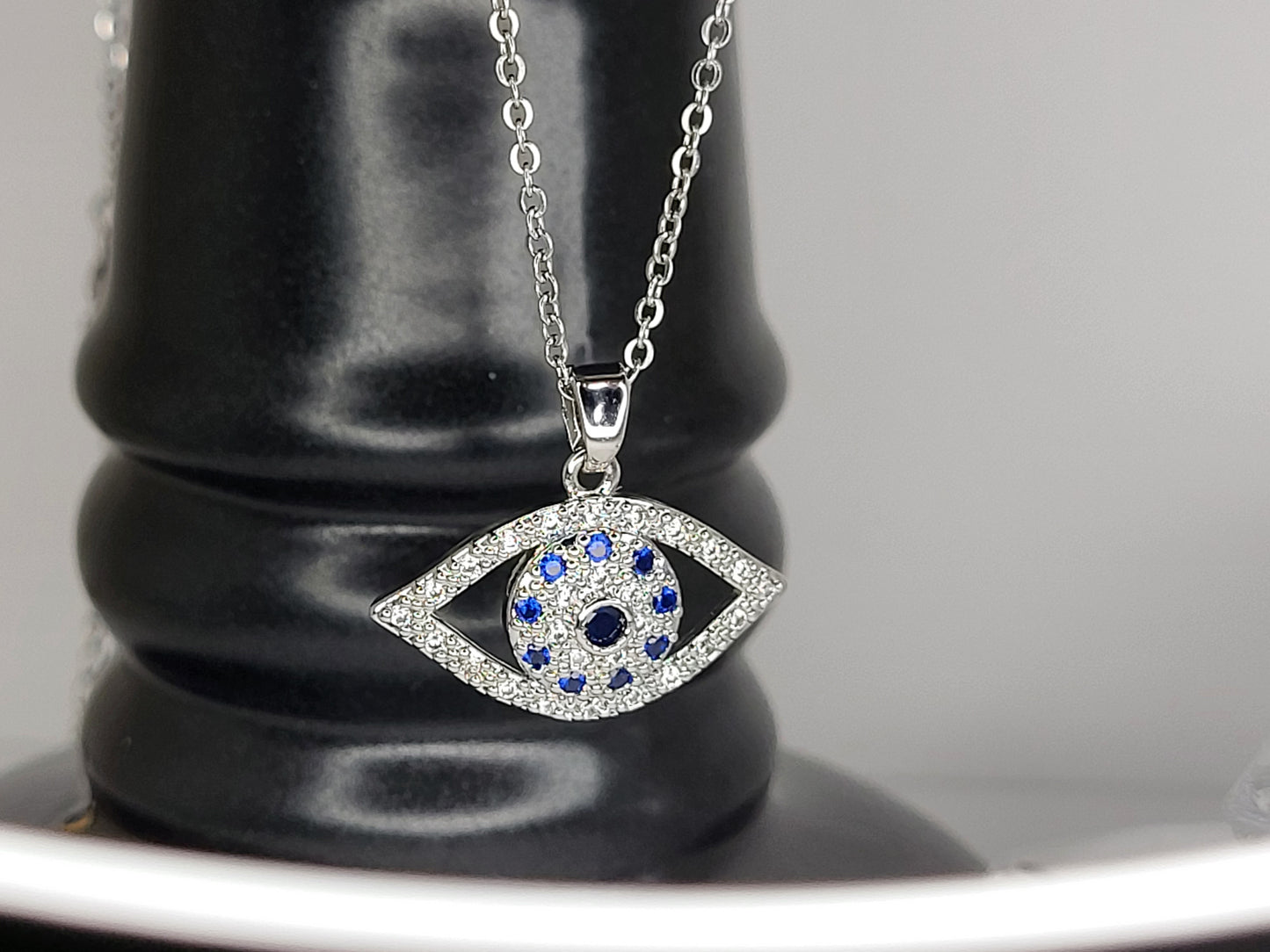 Oval Evil Eye Necklace