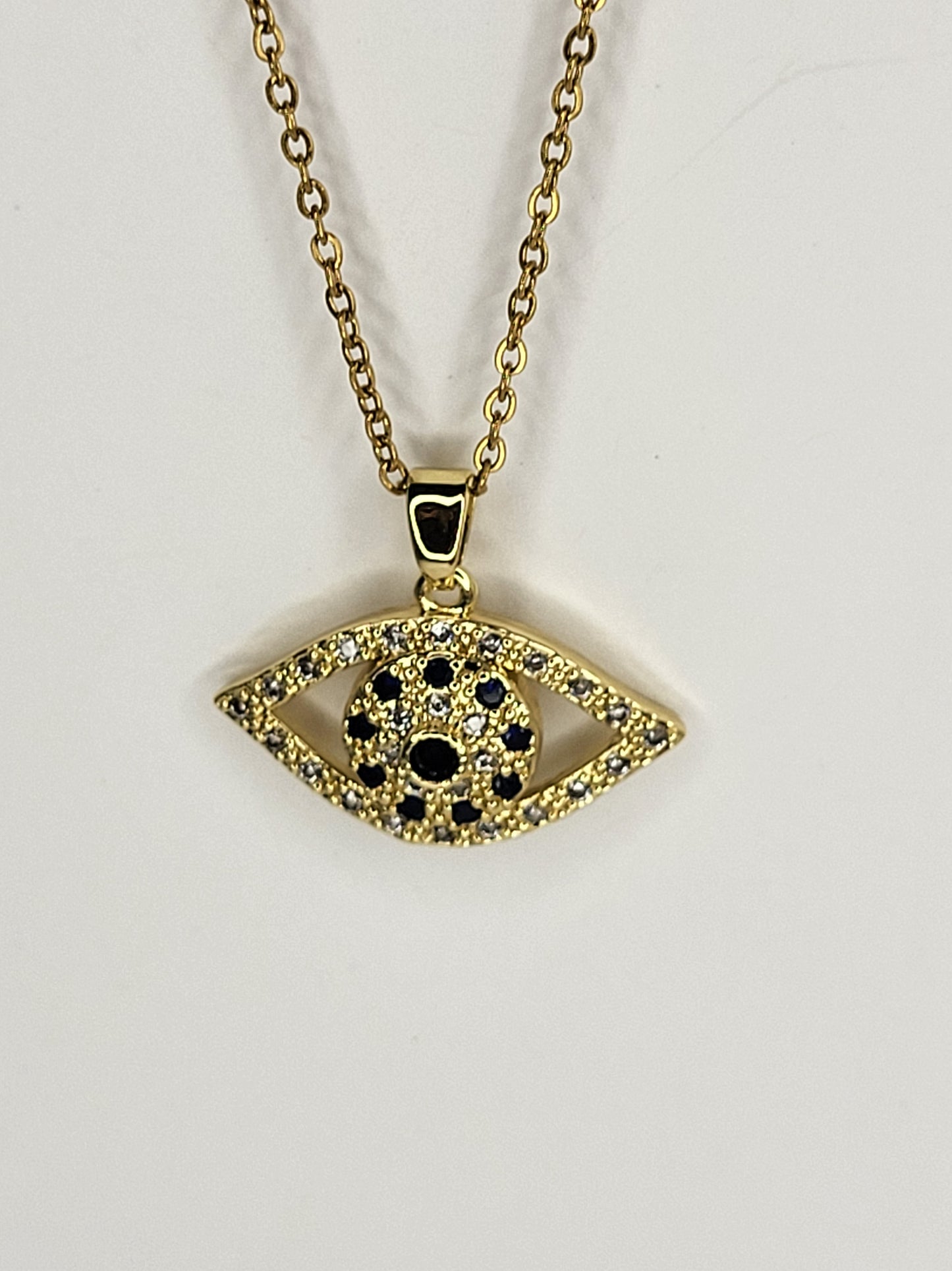 Oval Evil Eye Necklace