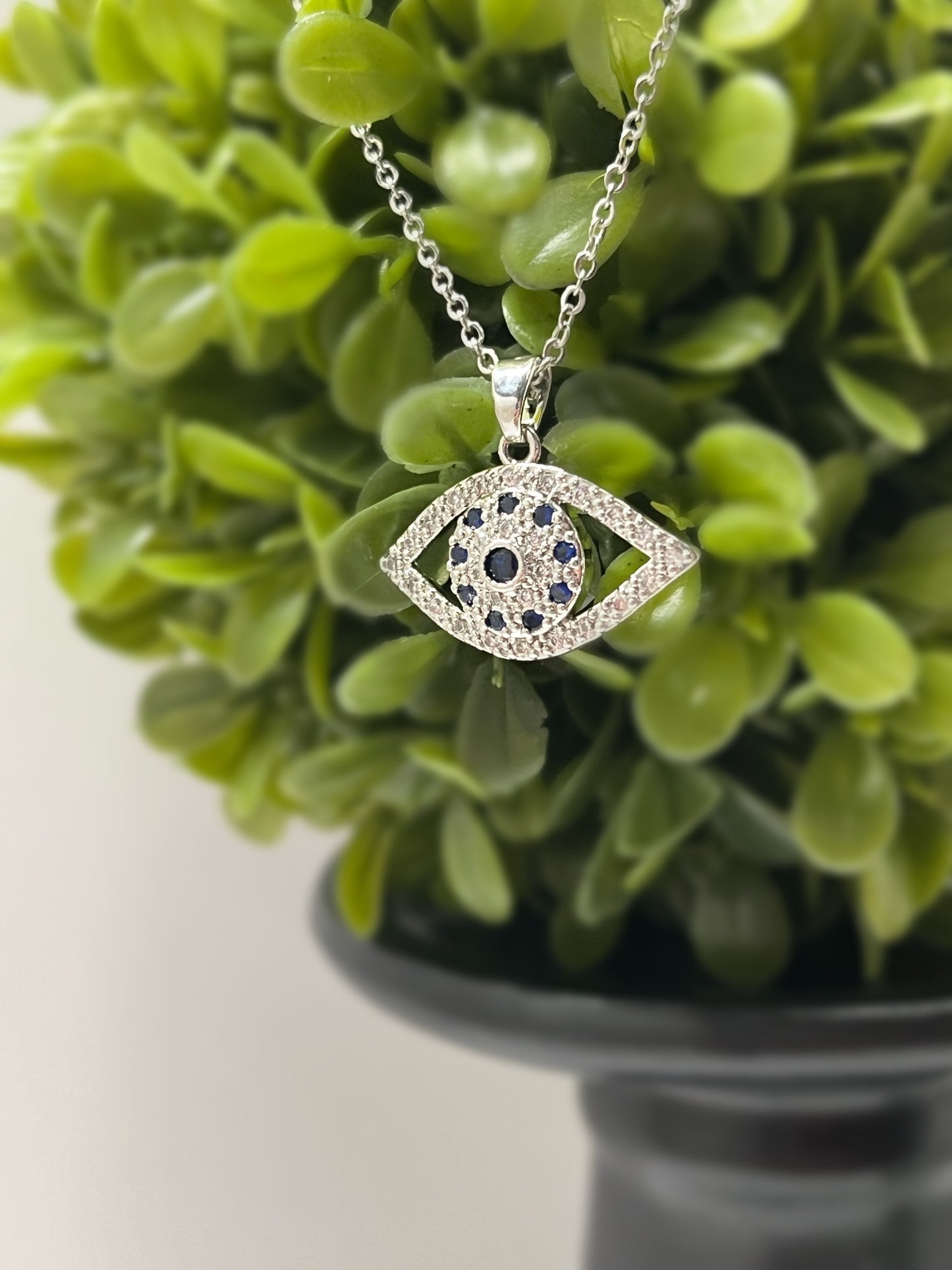 Oval Evil Eye Necklace